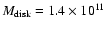 $M_{\rm disk} = 1.4 \times 10^{11}$