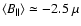 $\langle B_{\parallel}\rangle\simeq-2.5~\mu$