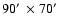 $90\hbox{$^\prime$ }\times 70 \hbox{$^\prime$ }$