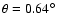 $\theta =0.64\hbox {$^\circ $ }$