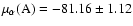 $\mu_{\alpha}({\rm A})=-81.16\pm1.12$