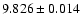 $9.826\pm0.014$