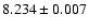$8.234\pm0.007$