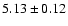 $ 5.13\pm0.12$