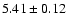 $5.41\pm0.12$