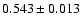 $0.543\pm0.013$