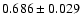 $0.686\pm0.029$