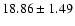 $ 18.86\pm1.49$