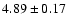 $4.89\pm0.17$