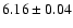 $ 6.16\pm0.04$