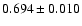 $0.694\pm0.010$