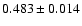 $0.483\pm0.014$
