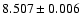 $8.507\pm0.006$