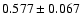 $0.577\pm0.067$