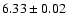 $6.33\pm0.02$