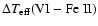 $\Delta T_{\rm eff}({\rm VI-Fe~II})$