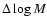 $\Delta \log M$