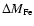 $\Delta M_{\rm Fe}$