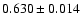 $0.630\pm0.014$