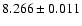 $8.266\pm0.011$