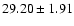 $ 29.20\pm1.91$