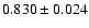 $0.830\pm0.024$
