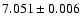 $7.051\pm0.006$
