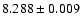 $8.288\pm0.009$