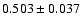 $0.503\pm0.037$