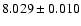 $8.029\pm0.010$