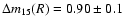 $\Delta m_{15}(R)=0.90\pm0.1$