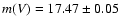 $m(V)=17.47\pm0.05$
