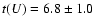 $t(U)=6.8\pm1.0$