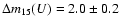 $\Delta m_{15}(U)=2.0\pm0.2$