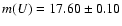 $m(U)=17.60\pm0.10$