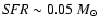 ${\it SFR} \sim0.05~M_\odot$