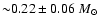 ${\sim}0.22\pm0.06~M_\odot$