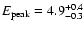 $E_{\rm peak}=4.9^{+0.4}_{-0.3}$