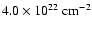 $4.0 \times 10^{22} ~{\rm cm}^{-2}$