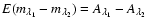 $E(m_{\lambda_1} - m_{\lambda_2}) =
A_{\lambda_1} - A_{\lambda_2}$