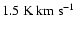 $1.5~\mbox{K~km~s}^{-1}$