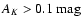 $A_K > 0.1~\mbox{mag}$