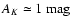 $A_K
\simeq 1~\mbox{mag}$