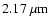 $2.17~{\rm\mu m}$