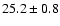 $25.2\pm0.8$