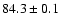 $84.3\pm0.1$
