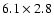 $6.1\times2.8$