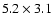 $5.2\times3.1$