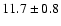 $11.7\pm0.8$