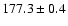 $177.3\pm0.4$